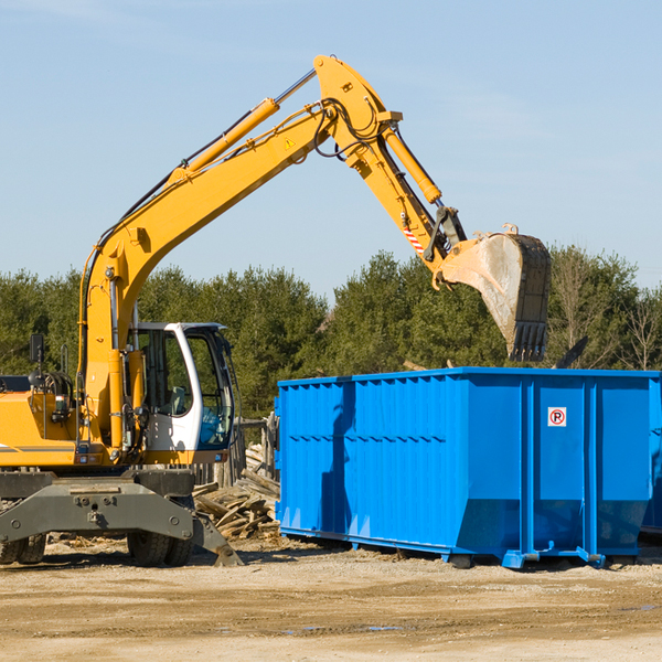 what size residential dumpster rentals are available in Teays West Virginia